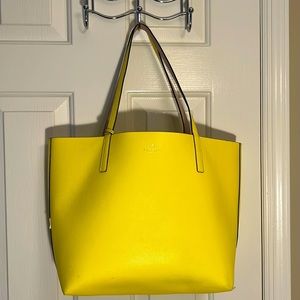 Kate Spade, light yellow, tote bag and matching wallet